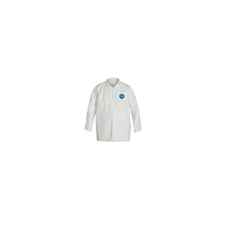 DuPont™ TY303SWH2X0012G1 Disposable Shirt, 2XL, White, Tyvek® 400, Front Snap Closure