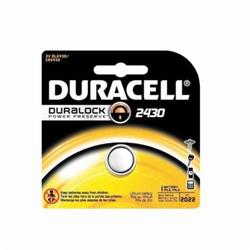 Duracell® DL2430BPK Coin Battery, Lithium-Ion, 3 V DC V Nominal, 285 mAh Nominal