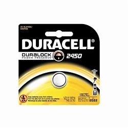 Duracell® DL2450BPK Coin Battery, Lithium-Ion, 3 V DC V Nominal, 560 mAh Nominal