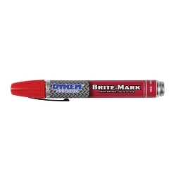 Dykem® BRITE-MARK® 40 40002 General Purpose Permanent Paint Marker, Medium Tip, Aluminum, Red