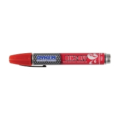 Dykem® RINZ OFF® 44 44106 Water Removable Industrial Marker, Medium Bullet Tip, Aluminum Barrel Container, Red