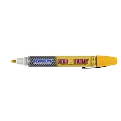 Dykem® 44916 High Purity 44 Permanent Paint Marker, Medium Tip, Aluminum Barrel Container/Fiber Tip, Yellow