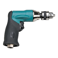 Dynabrade® 52831 Geared Air Powered Drill, 1/4 in Dyna Chuck, 0.4 hp, 23 scfm Air Flow, 90 psi, 6-1/2 in OAL