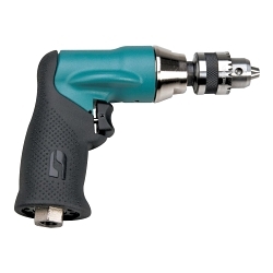 Dynabrade® 52832 Geared Air Powered Drill, 1/4 in Dyna Chuck, 0.4 hp, 25 scfm Air Flow, 90 psi, 6-1/2 in OAL