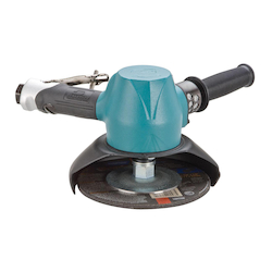 Dynabrade® 53232 Type 27 Gearless Vertical Depressed Center Wheel Grinder, 7 in Dia Wheel, 5/8-11 Male Arbor/Shank, 2 hp, 80 scfm Air Flow, 90 psi