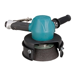 Dynabrade® 53233 Type 11 Gearless Vertical Depressed Center Wheel Grinder, 6 in Dia Wheel, 5/8-11 Male Arbor/Shank, 2 hp, 80 scfm Air Flow, 90 psi