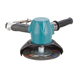 Dynabrade® 53242 Type 27 Gearless Vertical Depressed Center Wheel Grinder, 7 in Dia Wheel, 5/8-11 Male Arbor/Shank, 3 hp, 89 scfm Air Flow, 90 psi