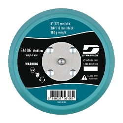 Dynabrade® 56106 Medium Density Non-Vacuum Backing Pad, 5 in Dia Pad, PSA Attachment
