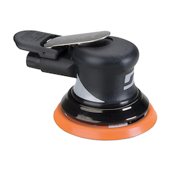 Dynabrade® Dynorbital® Supreme 56815 Non-Vacuum Palm Style Random Orbital Sander, 5 in Round Pad, 18 scfm Air Flow, 90 psi
