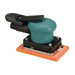 Dynabrade® Dynabug® II 58503 Non-Vacuum Random Orbital Sander, 3-1/4 x 5 in Rectangle Pad, 13 scfm Air Flow, 90 psi, Hook and Loop Pad Grip Method