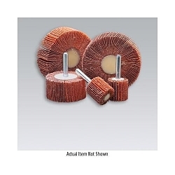 Dynabrade® 78302 Good Tier Coated Flap Wheel, 1 in Dia Wheel, 1 in W Face, 1/4 in Dia Shank, 120 Grit, Fine Grade, Aluminum Oxide Abrasive