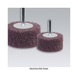 Dynabrade® 78322 Non-Woven Deburring Wheel, 3 in Dia Wheel, 1 in Dia Shank, Very Fine Grade, Aluminum Oxide Abrasive