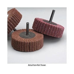 Dynabrade® 78327 Interleaf Spindle Mount Flap Wheel, 2 in Dia Wheel, 1 in W Face, 1/4 in Dia Shank, 180 Grit, Fine Grade, Aluminum Oxide Abrasive