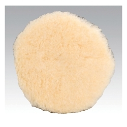 Dynabrade® 90036 Non-Vacuum Polishing Pad, 5 in OAD, Hook Face Attachment, Natural Sheepskin Pad