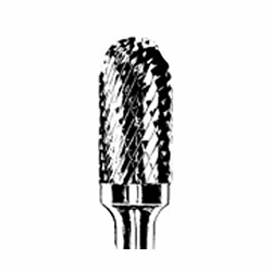 Dynabrade® 93362 Carbide Burr, Radius End, Cylindrical Head, 6 mm Dia Head, 16 mm L of Cut, Double Cut