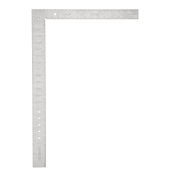 Empire® 1140 Professional Grade Framing Square, 24 in L, 1/8 in Graduation, 22-1/2 in Tongue, Aluminum
