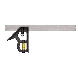 Empire® 220 Combination Square, 12 in L, 1/16 in Graduation, 45/90 deg, 12 in Tongue, Aluminum