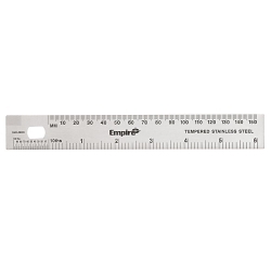 Milwaukee® Empire® 27303 Stiff Ruler, Graduations 1/64 in, 6-1/2 in L, Stainless Steel