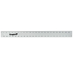 EmpireĀ® 4002 Heavy Duty Straight Edge Ruler, Graduations 1/16 in, Aluminum, Silver