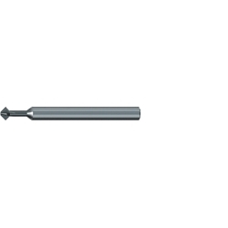 Emuge 1700L.05710A 1700L Front/Back Chamfer Mill, 5.7 mm Dia Cutter Head, 68 mm OAL, Straight Shank, 3.3 mm W Chamfer
