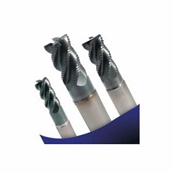 Emuge 2869A.01875 MULTI-CUTâ„¢ Standard Length High Performance End Mill, 3/16 in Dia Cutter, 3 Flutes, 3/8 in Dia Shank, 2-1/2 in OAL, TiAlN