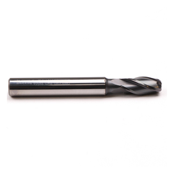 Emuge 3542L.10050A Circle Segment 3542L Barrel Shape Cutter Roughing and Finishing End Mill, 10 mm Dia Cutter, 21 mm Length of Cut, 4 Flutes, 10 mm Dia Shank, 80 mm OAL, AlCr