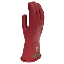 Enespro® GC00R08 Voltage Gloves, 8, Rubber, Red, ASTM Class: Class 00, 500 V AC, 750 V DC Max Use Voltage