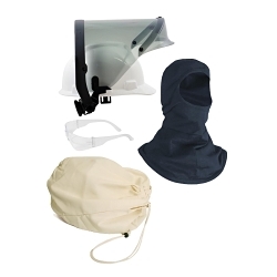 Enespro® PUREVIEW™ KITHP12PV Arc Flash Head Protection Kit, Light Gray Visor, Plastic Visor, ANSI/ISEA Z87.1-2015, ANSI/ISEA Z89.1-2014, ASTM F1506, ASTM F2178, CAT 2, CSA Z462-15, NFPA 70E-2015, OSHA 1910.269