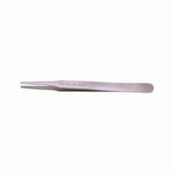 Weller® 2ASA Acid Proof Heat Resistant Non-Magnetic Non-Rusting High Precision Tweezer, Flat/Round Tip, 4-3/4 in L, Stainless Steel, Anti-Glare Coated