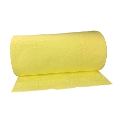 Essentials H1PH150 Bonded Heavyweight Perforated Sorbent Roll, 150 ft L x 30 in W x 1 ply THK, 36 gal Absorption, Meltblown Polypropylene