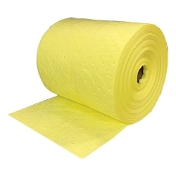 Essentials H1PH150-2 Bonded Heavyweight Perforated Sorbent Roll, 150 ft L x 15 in W x 1 ply THK, 36 gal Absorption, Meltblown Polypropylene