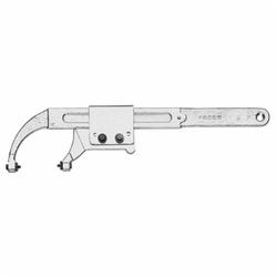 Facom® FA-116.100 116 Series Adjustable Precision Pin Spanner Wrench, 3-15/16 in Capacity, 4 to 6 mm Dia Pin, 14-1/4 in OAL, Federal GGG-W-665B, Alloy Steel, Satin