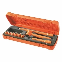 FacomĀ® J.400AVSE VSE Insulated Socket Set, Metric, 9 Pieces
