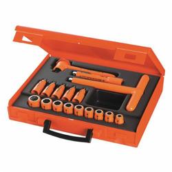 FacomĀ® FC-J.401AVSE VSE Insulated Socket Set, 12 Points, 3/8 in Drive, 17 Pieces, Included Socket Size: 8 to 19 mm