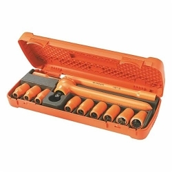 FacomĀ® FC-S.400AVSE VSE Insulated Socket Set, 12 Points, 1/2 in Drive, 12 Pieces, Included Socket Size: 8 to 19 mm