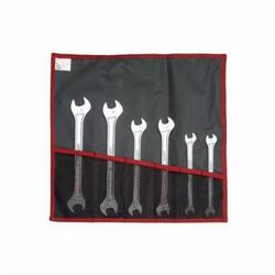 FacomĀ® FM-31.JE6T Tappet Standard Length Slim Open End Wrench Set, 6 Pieces, 8 x 9 to 18 x 19 mm, Satin Chrome Plated