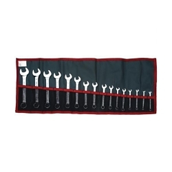 FacomĀ® FM-39.JE16T 39 Series Short Length Shank Combination Wrench Set, 16 Pieces, 3.2 to 17 mm, Satin