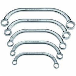 FacomĀ® FM-57.JE5 Obstruction Box End Wrench Set, 5 Pieces, 10 x 12 to 19 x 22 mm, Satin