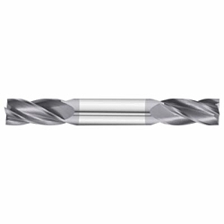 Fullerton 12387 3200 Center Cutting Double End Standard Length Square End End Mill, 1/16 in Dia Cutter, 3/16 in Length of Cut, 4 Flutes, 1/8 in Dia Shank, 2 in OAL, TiAlN Coated