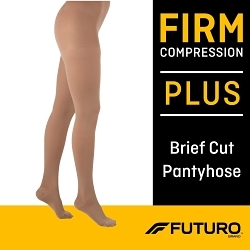 FUTURO™ 7100155701 Pantyhose, Women's, Plus, Nude, Nylon/Spandex