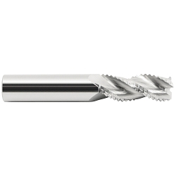 GARR 46339 ARC Center Cutting Chamfer End High Performance Hog End Mill, 1/2 in Dia Cutter, 5/8 in Length of Cut, 3 Flutes, 1/2 in Dia Shank, 2-1/2 in OAL, Uncoated