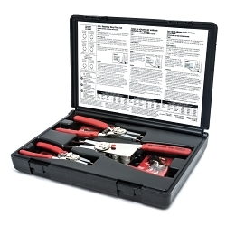 GEARWRENCH® 68-079G Convertible Retaining Ring Plier Set, External, Internal, 3 Pieces, 4 in Max Jaw Opening, Straight Jaw Surface, 13-1/2 in OAL, ASME B107.19-2004, US Federal Specification GGG-P-480E