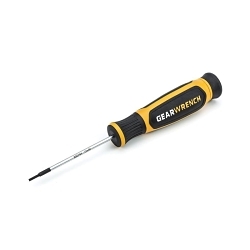 GearWrench® 80034H Non-Ratcheting Mini Screwdriver, 1.5 mm Slotted Point, 6.11 in OAL, Black Oxide, ASME B107.15