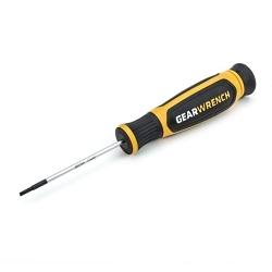 GearWrench® 80035H Non-Ratcheting Mini Screwdriver, 2 mm Slotted Point, 6.111 in OAL, Black Oxide, ASME B107.15