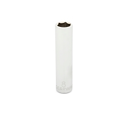 GEARWRENCH® 80143 Deep Length Socket, 1/4 in Square Drive, 8 mm, 6 Points