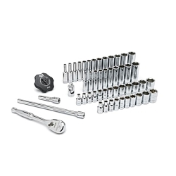 GEARWRENCH® 80300P Mechanics Tool Set, 1/4 in Drive, Teardrop Head, 51 Pieces, Chrome Vanadium Steel, Polished Chrome