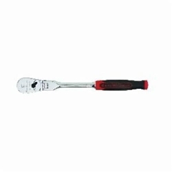 GEARWRENCH® 81009F Flexible Hand Ratchet, 1/4 in Drive, Teardrop Head, 7-3/4 in OAL, Steel, Polished Chrome, ASME B1007.10