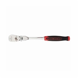 GEARWRENCH® 81009P Flexible Low Profile Hand Ratchet, 1/4 in Drive, Teardrop Head, 8 in OAL, Steel, Polished Chrome, ASME B107.10