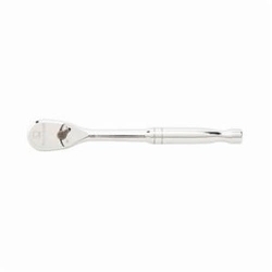 GEARWRENCH® 81011P Low Profile Hand Ratchet, 1/4 in Drive, Teardrop Head, 5 in OAL, Steel, Polished Chrome, ASME B107.10