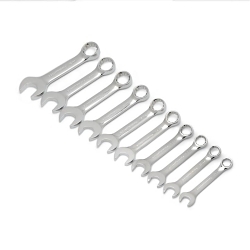 GEARWRENCH® 81904 Stubby Length Combination Non-Ratcheting Wrench Set, 10 Pieces, 10 to 19 mm